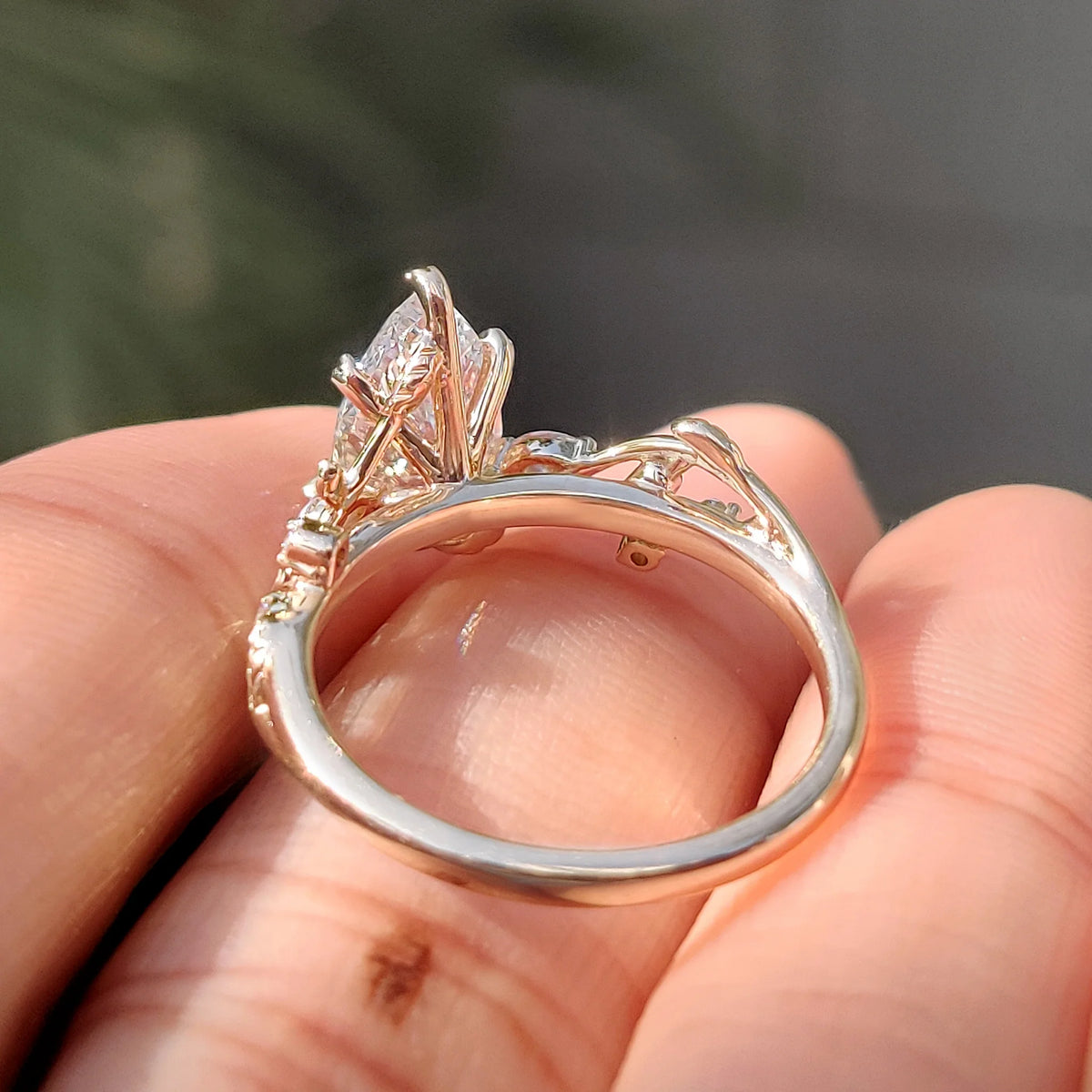 Solitaire Cathedral- 1.8 CT Cushion Lab Grown Diamond Wedding Band
