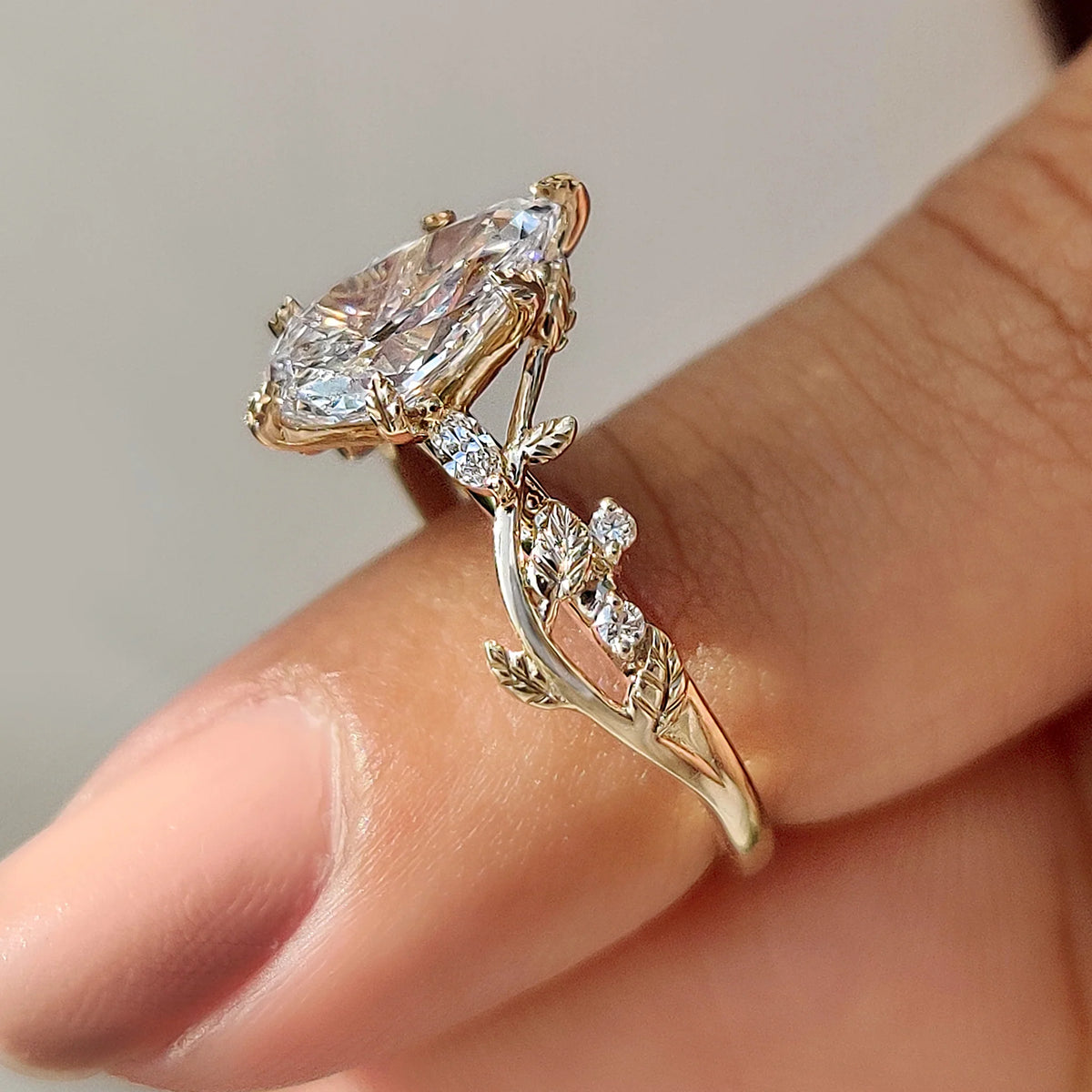 Solitaire Cathedral- 1.8 CT Cushion Lab Grown Diamond Wedding Band