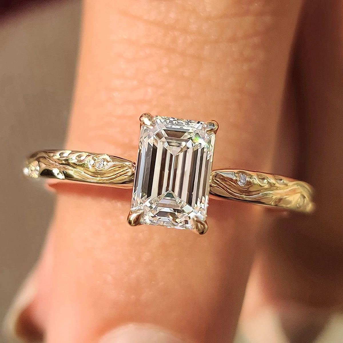 Solitaire Cathedral- 1.8 CT Cushion Lab Grown Diamond Wedding Band