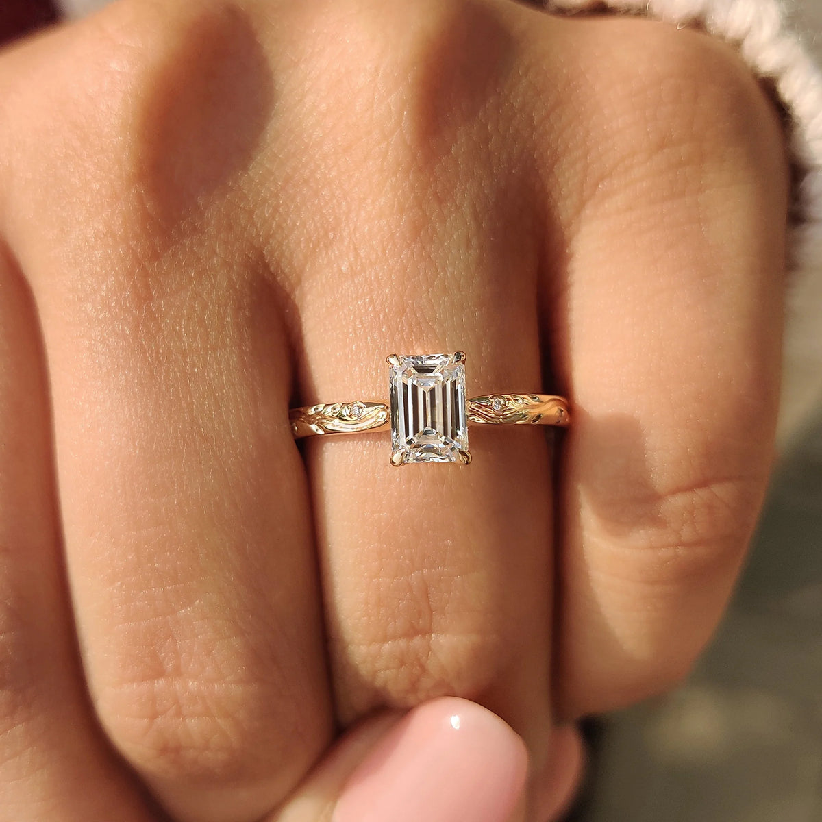 Solitaire Cathedral- 1.8 CT Cushion Lab Grown Diamond Wedding Band