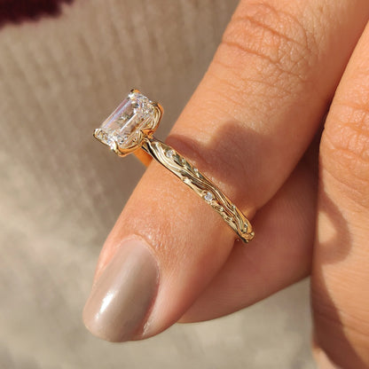 Solitaire Cathedral- 1.8 CT Cushion Lab Grown Diamond Wedding Band