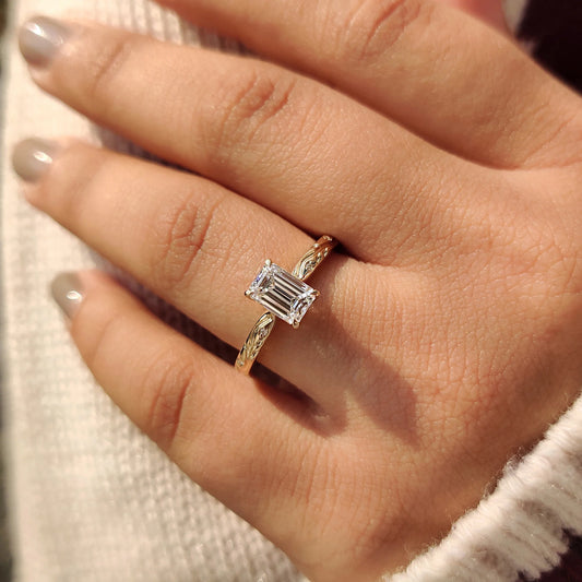 Solitaire Cathedral- 1.8 CT Cushion Lab Grown Diamond Wedding Band
