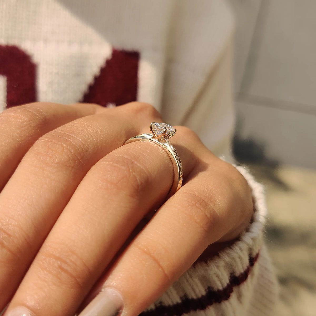Solitaire Cathedral- 1.8 CT Cushion Lab Grown Diamond Wedding Band