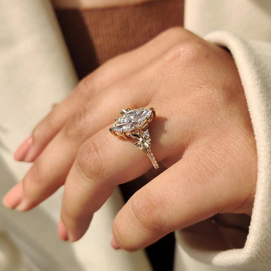 Solitaire Cathedral- 1.8 CT Cushion Lab Grown Diamond Wedding Band