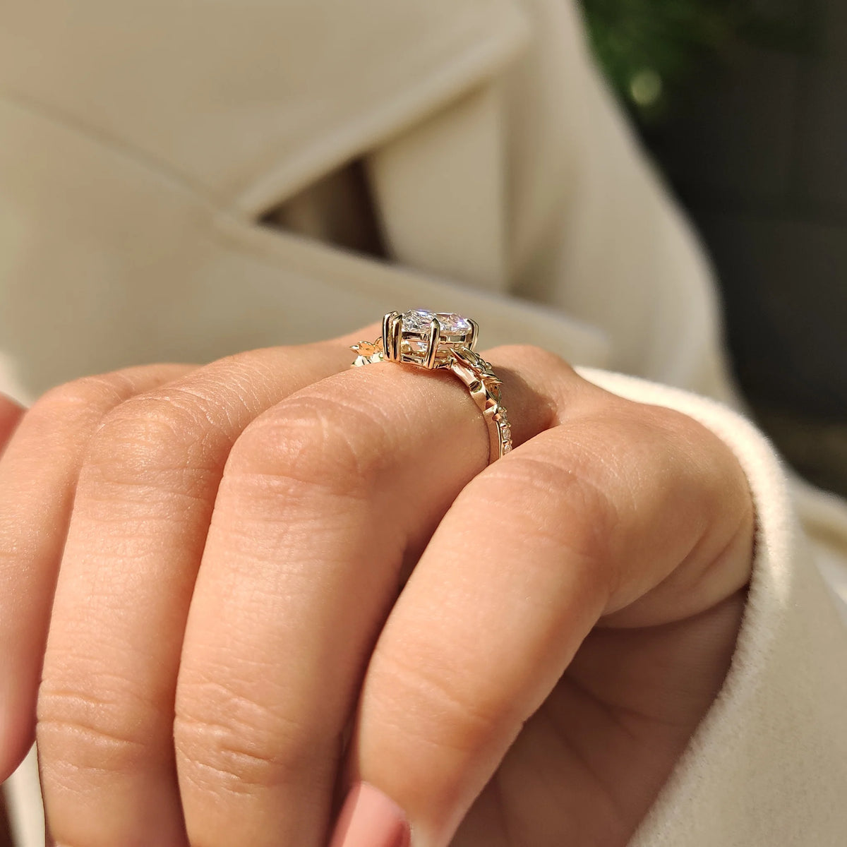 Solitaire Cathedral- 1.8 CT Cushion Lab Grown Diamond Wedding Band