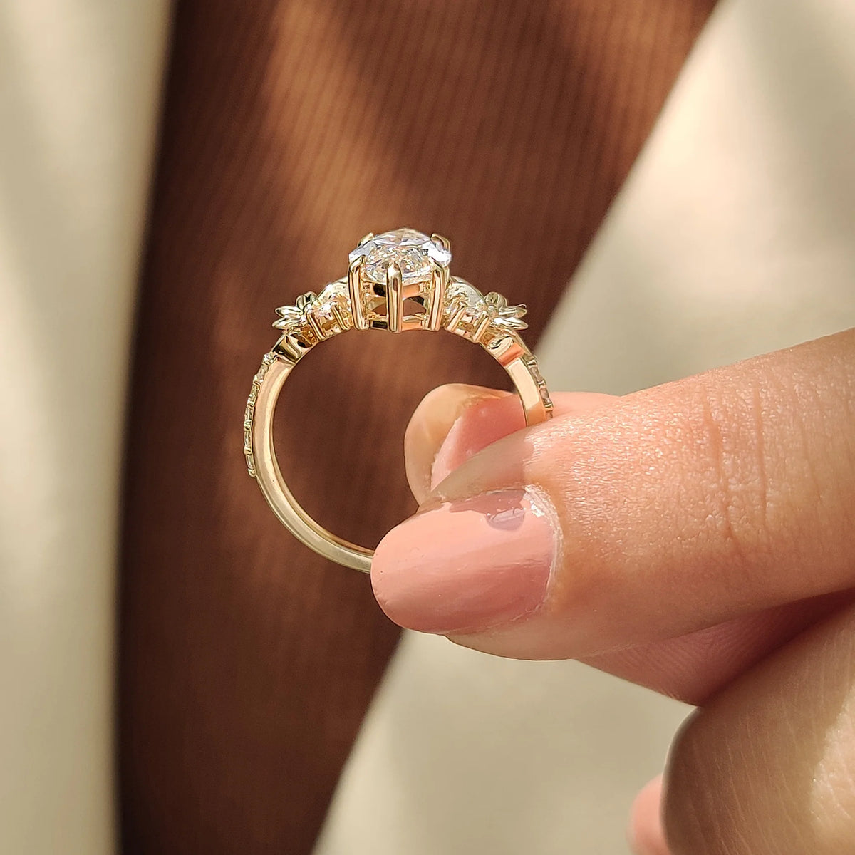 Solitaire Cathedral- 1.8 CT Cushion Lab Grown Diamond Wedding Band