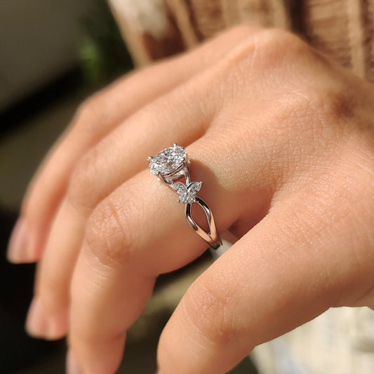 Solitaire Cathedral- 1.8 CT Cushion Lab Grown Diamond Wedding Band
