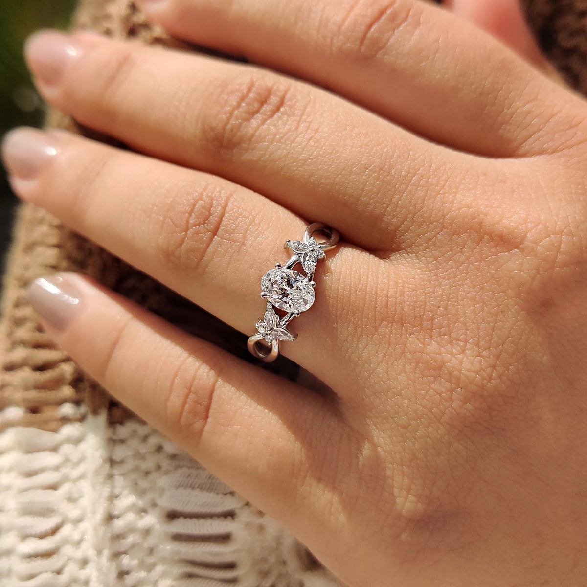 Solitaire Cathedral- 1.8 CT Cushion Lab Grown Diamond Wedding Band