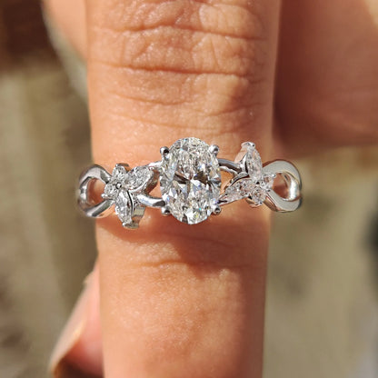 Solitaire Cathedral- 1.8 CT Cushion Lab Grown Diamond Wedding Band