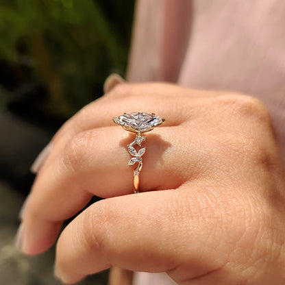 Solitaire Cathedral- 1.8 CT Cushion Lab Grown Diamond Wedding Band