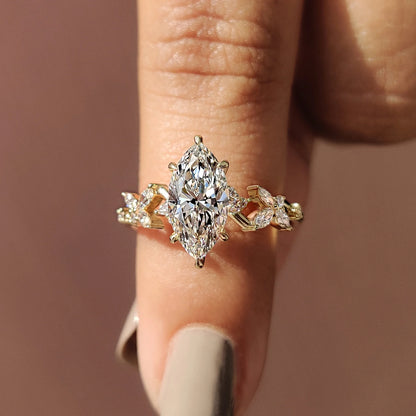 Solitaire Cathedral- 1.8 CT Cushion Lab Grown Diamond Wedding Band