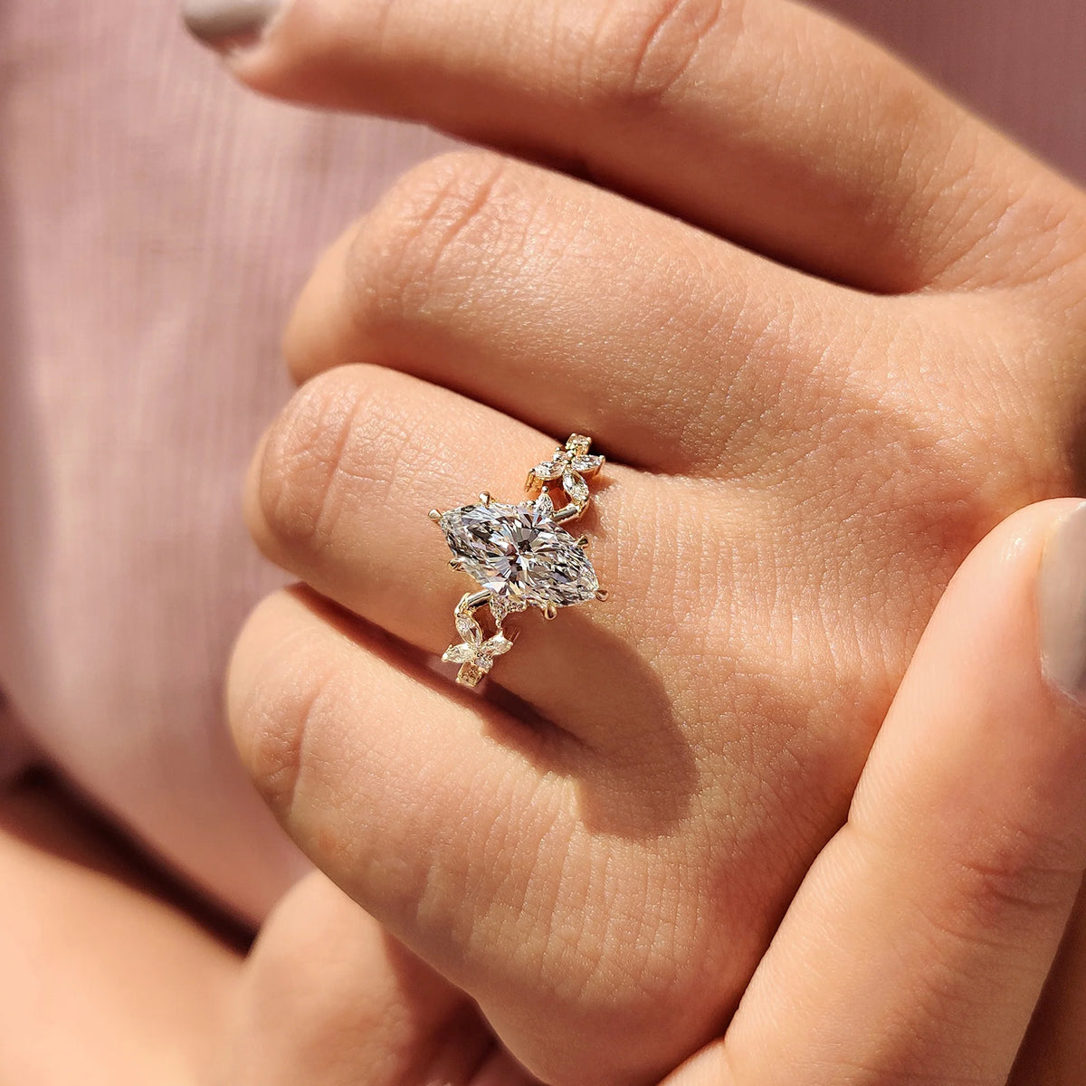 Solitaire Cathedral- 1.8 CT Cushion Lab Grown Diamond Wedding Band