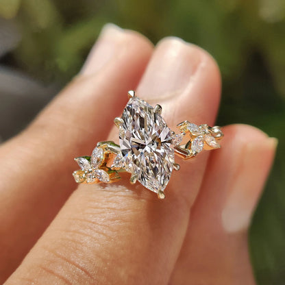 Solitaire Cathedral- 1.8 CT Cushion Lab Grown Diamond Wedding Band
