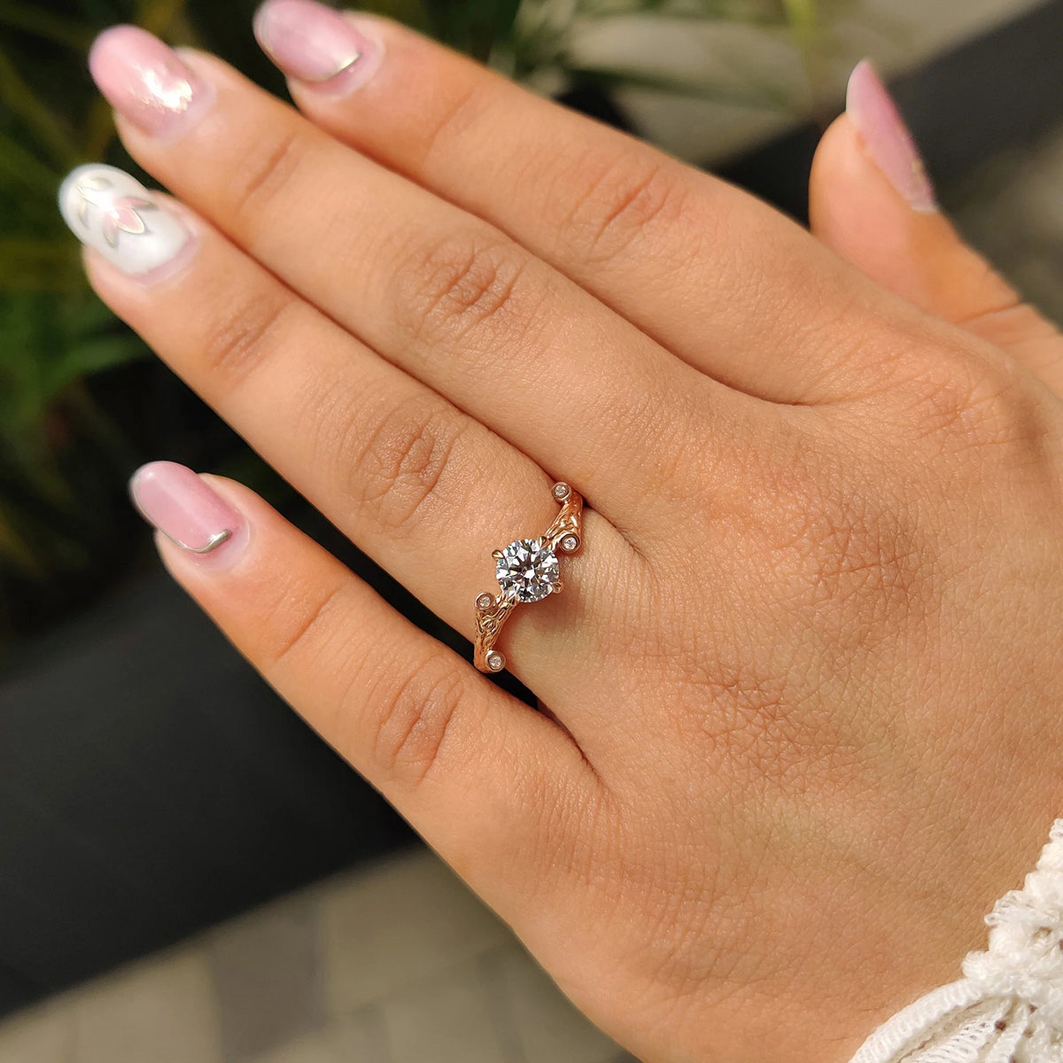 Solitaire Cathedral- 1.8 CT Cushion Lab Grown Diamond Wedding Band