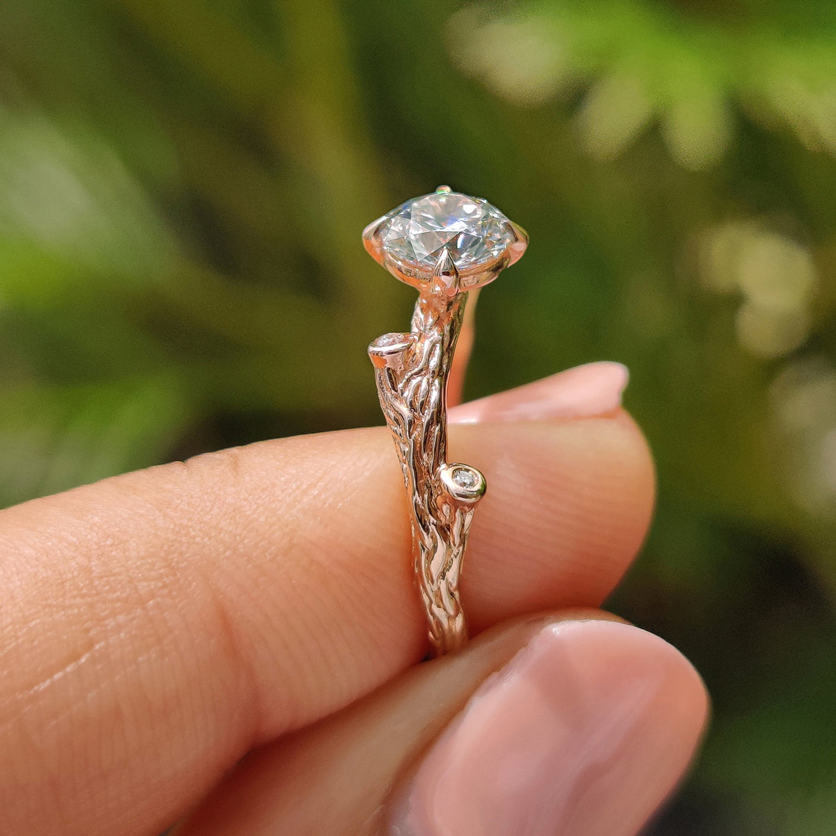 Solitaire Cathedral- 1.8 CT Cushion Lab Grown Diamond Wedding Band
