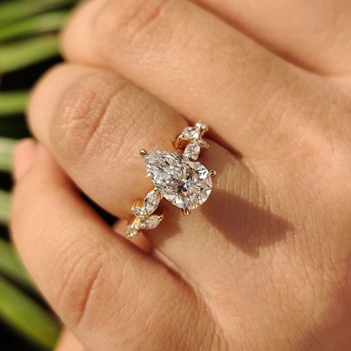 Solitaire Cathedral- 1.8 CT Cushion Lab Grown Diamond Wedding Band