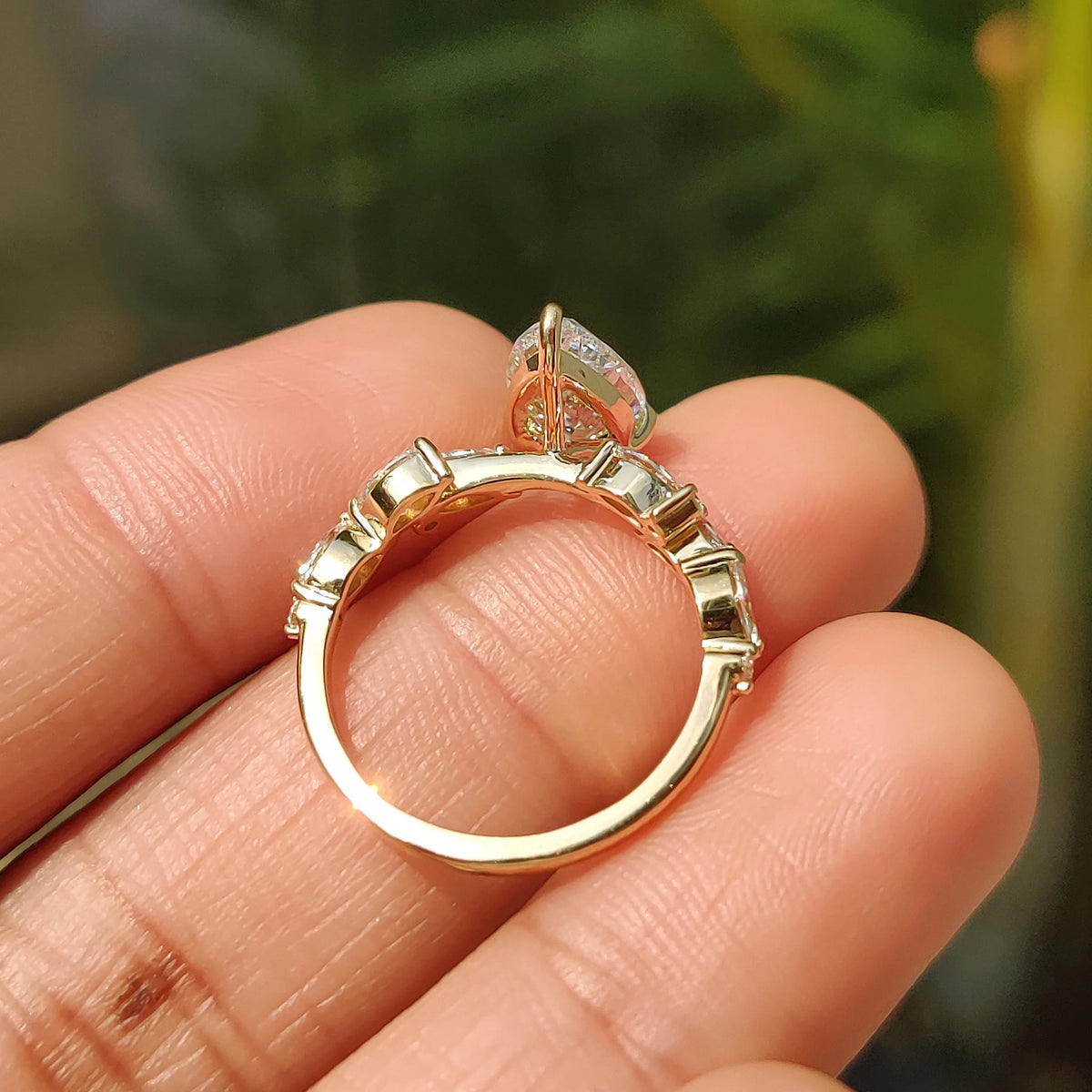 Solitaire Cathedral- 1.8 CT Cushion Lab Grown Diamond Wedding Band