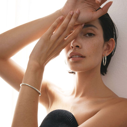 Elegant Silver Hoop Earrings 2