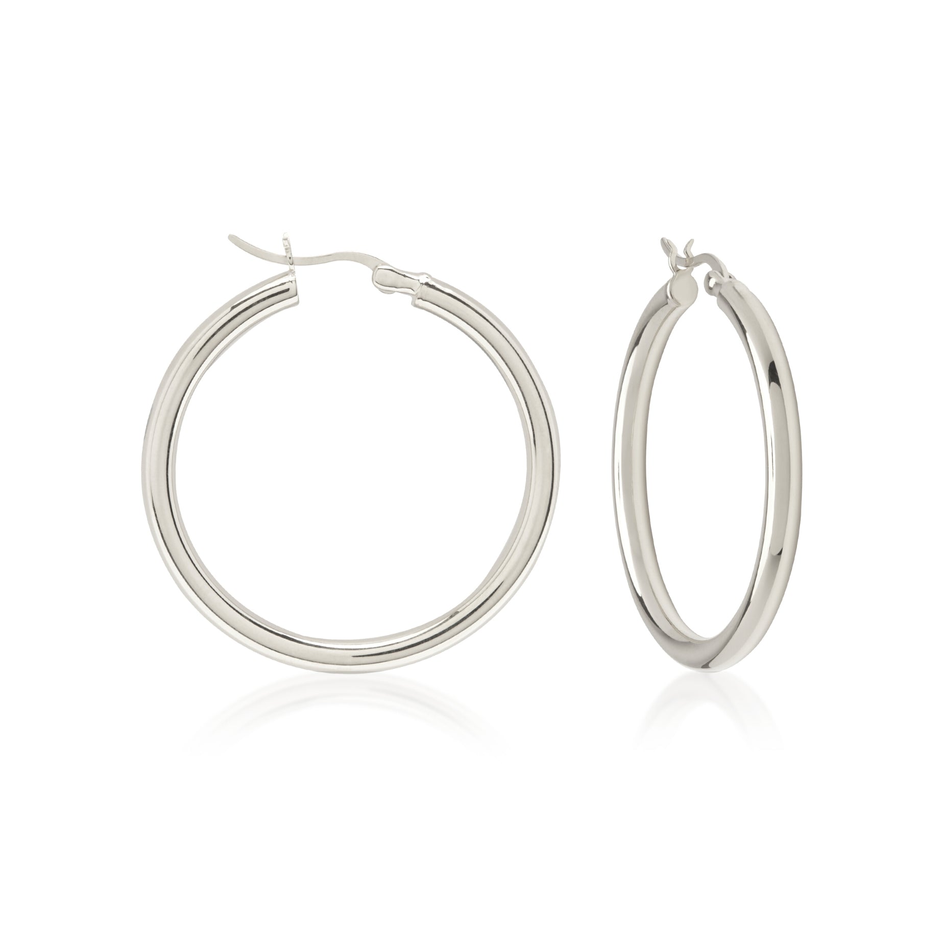 Elegant Silver Hoop Earrings