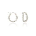 Load image into Gallery viewer, Timeless Silver Hoop Earrings
