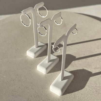 Elegant Silver Hoop Earrings 8