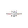 Load image into Gallery viewer, 2 ct Cushion F- VS1 Diamond Pave Moissanite Engagement Ring
