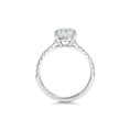 Load image into Gallery viewer, 2 ct Cushion F- VS1 Diamond Pave Moissanite Engagement Ring
