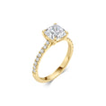 Load image into Gallery viewer, 2 ct Cushion F- VS1 Diamond Pave Moissanite Engagement Ring
