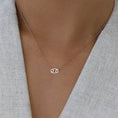 Load image into Gallery viewer, 0.30 TCW Round Lab-Grown Diamond Zodiac Cancer Pendant Necklace
