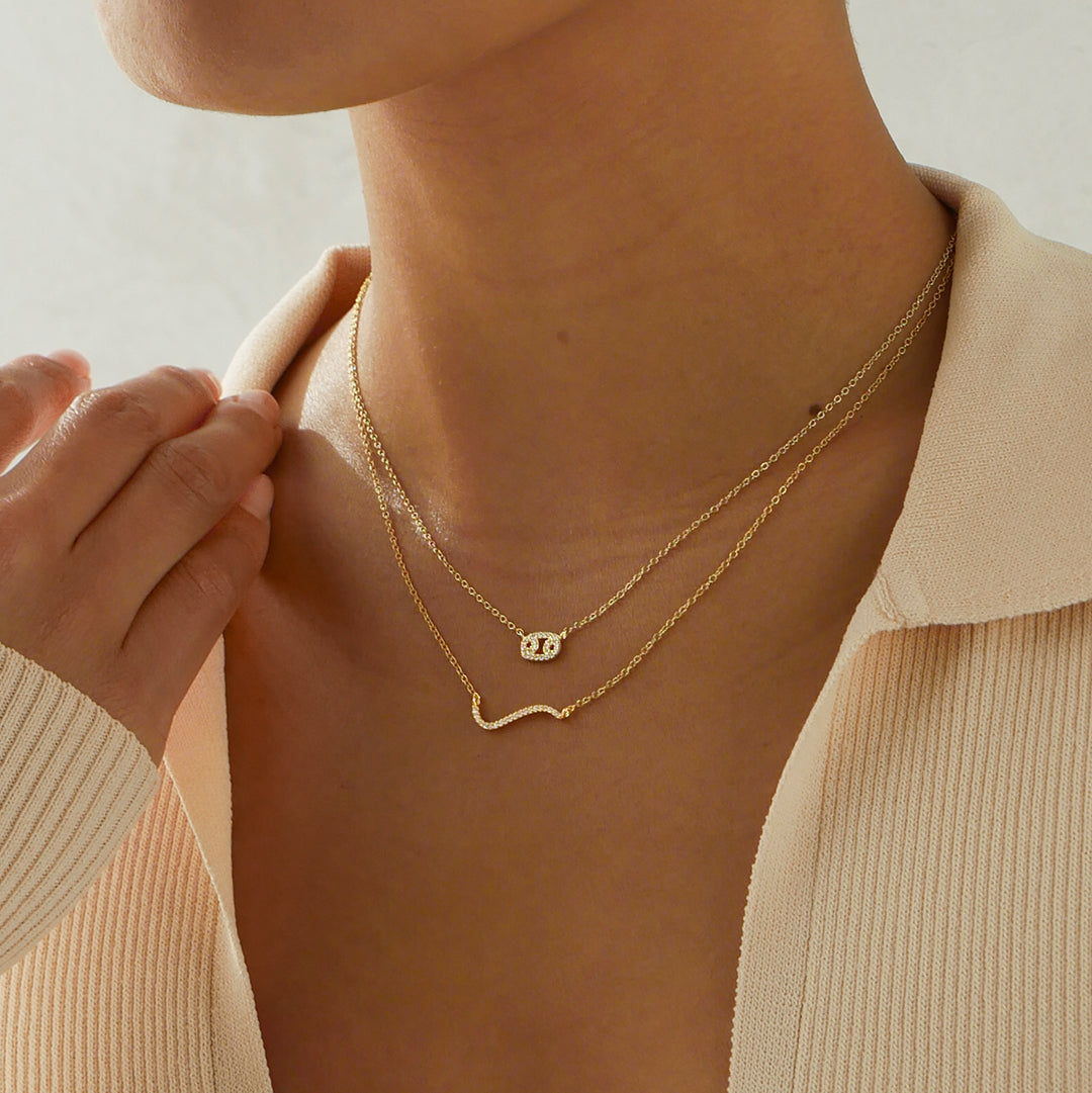 0.30 TCW Round Lab-Grown Diamond Zodiac Cancer Pendant Necklace 10