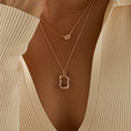 Load image into Gallery viewer, 0.30 TCW Round Lab-Grown Diamond Zodiac Cancer Pendant Necklace
