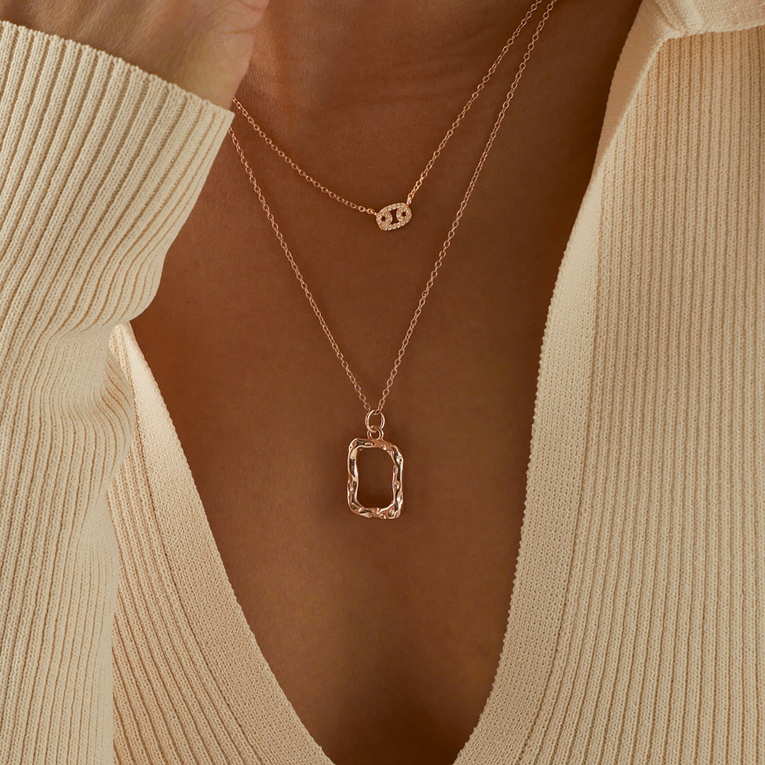 0.30 TCW Round Lab-Grown Diamond Zodiac Cancer Pendant Necklace 12