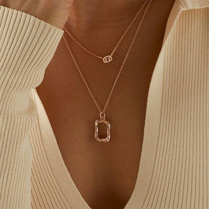 0.30 TCW Round Lab-Grown Diamond Zodiac Cancer Pendant Necklace 12