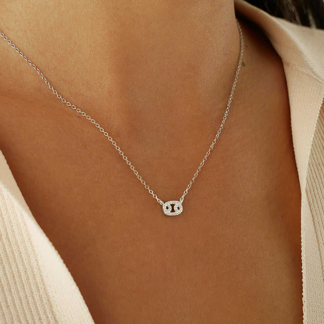 0.30 TCW Round Lab-Grown Diamond Zodiac Cancer Pendant Necklace