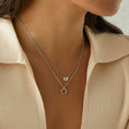 Load image into Gallery viewer, 0.30 TCW Round Lab-Grown Diamond Zodiac Cancer Pendant Necklace
