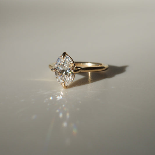 1.50 CT Oval Lab-Grown Diamond Rose Gold Solitaire Engagement Ring