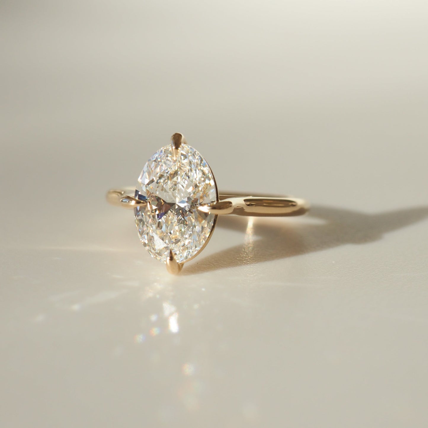 Solitaire-Oval Lab Grown Diamond Engagement Ring