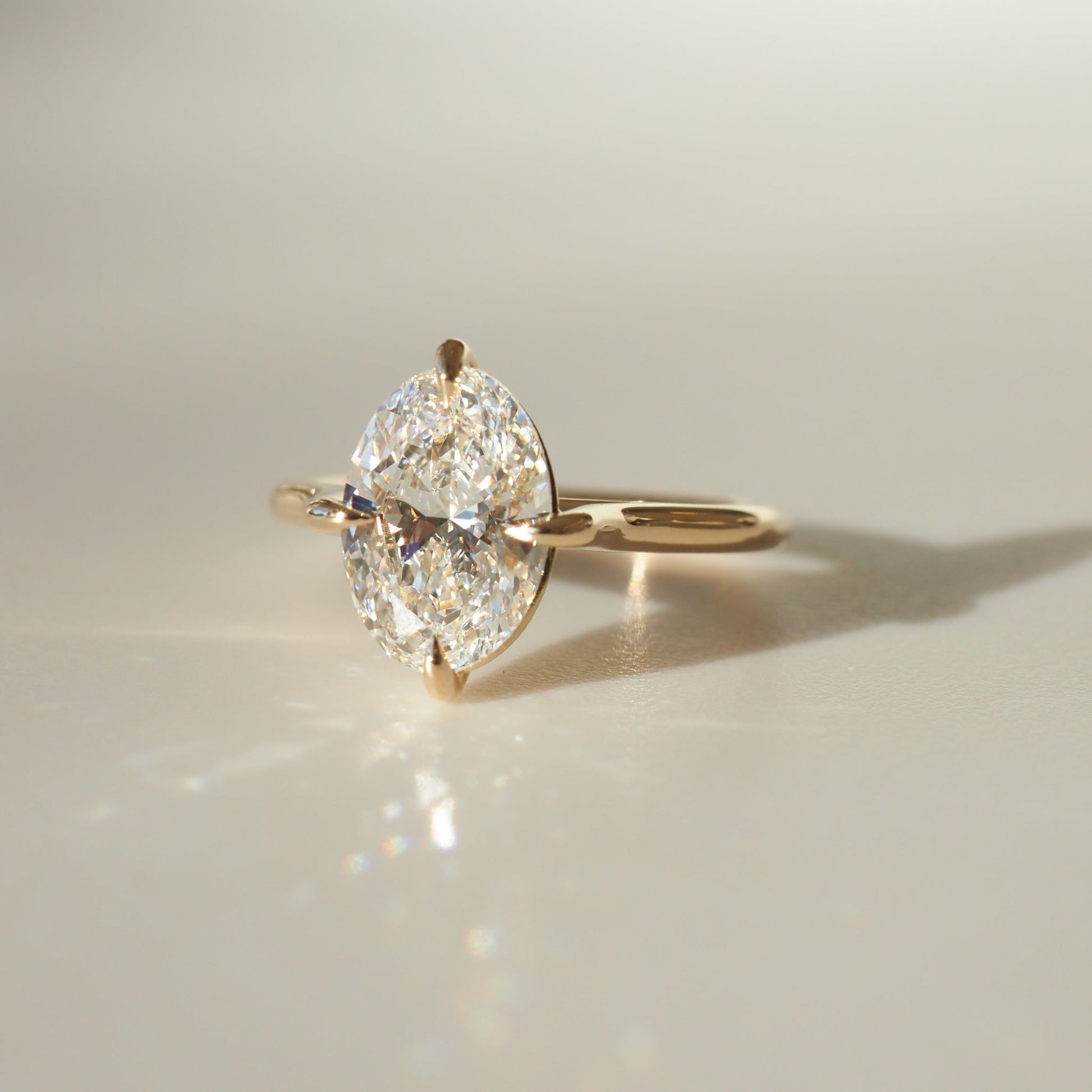 Solitaire-Oval Lab Grown Diamond Engagement Ring