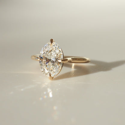 Solitaire-Oval Lab Grown Diamond Engagement Ring