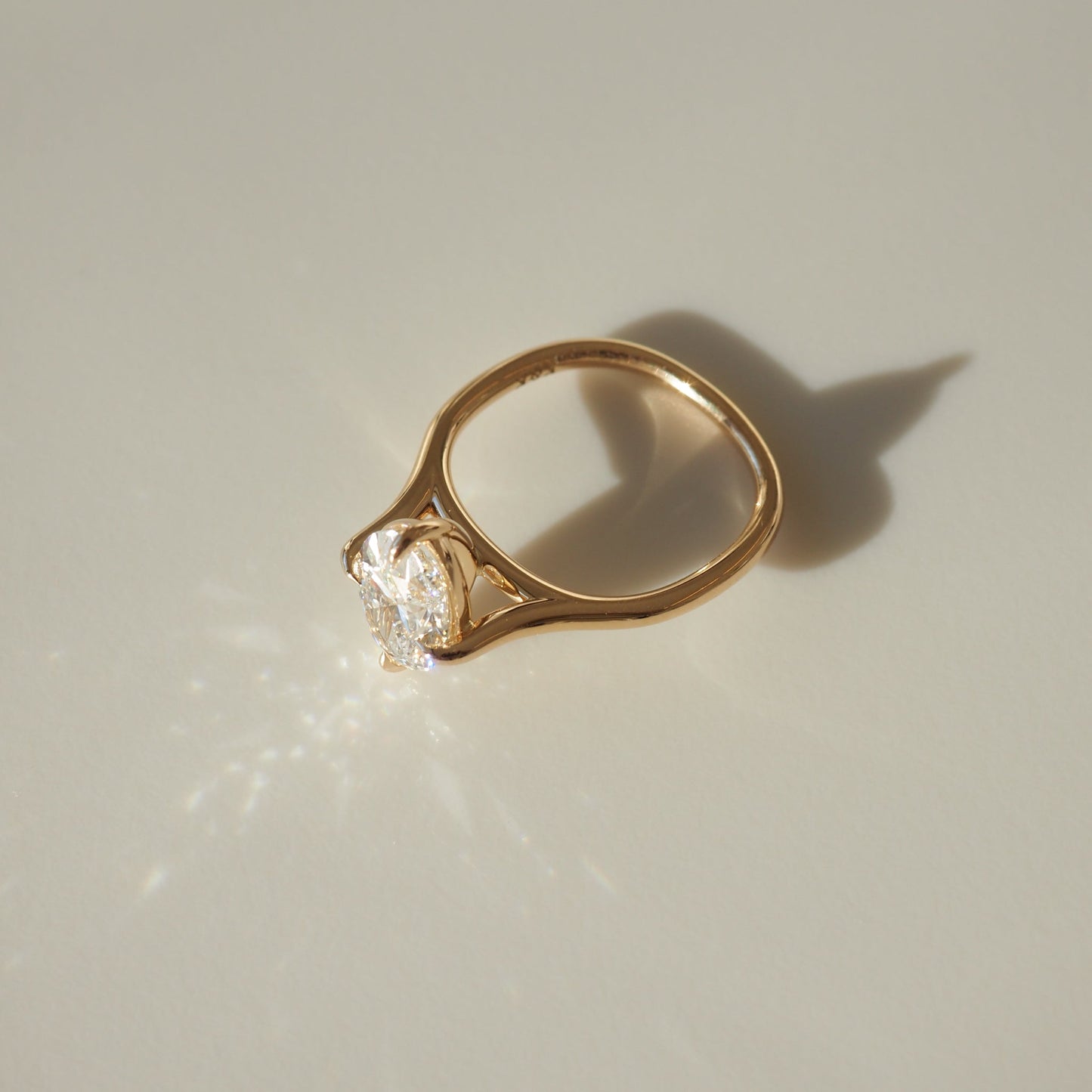 Solitaire-Oval Lab Grown Diamond Engagement Ring