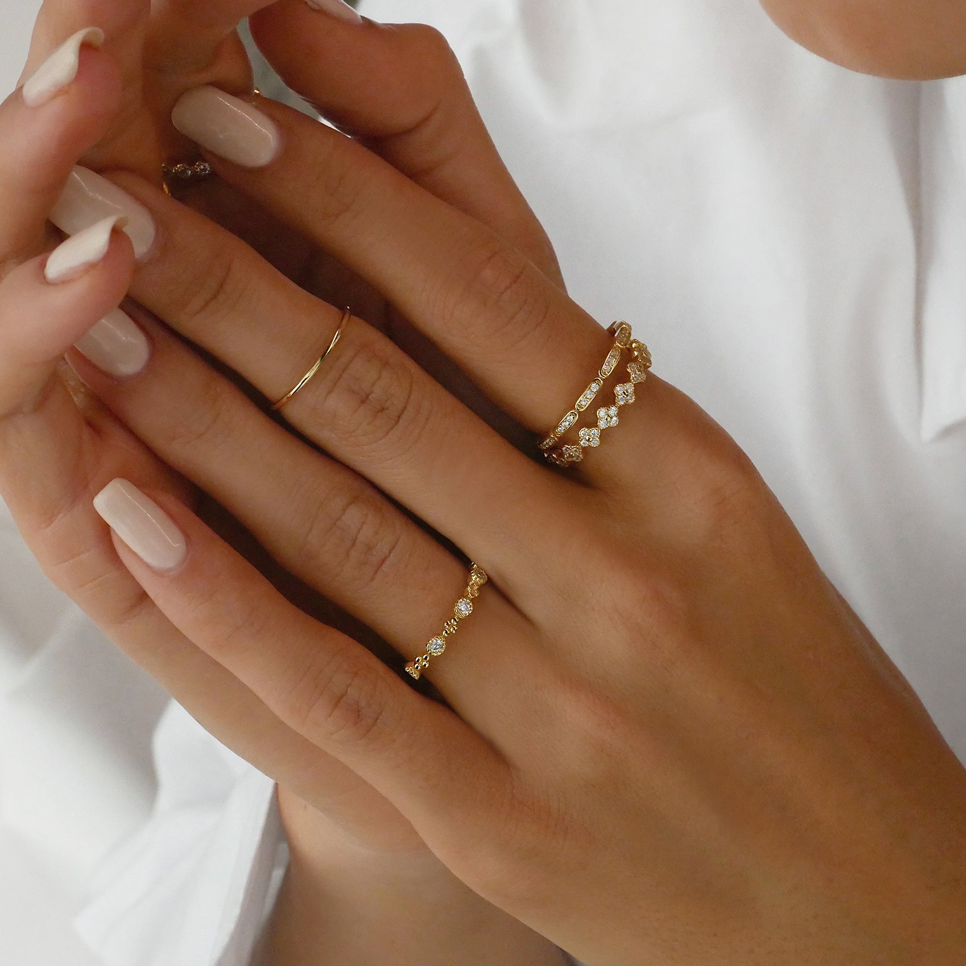 Elegant 0.15 TCW Round Lab-Grown Diamond Gold Wedding Band 3
