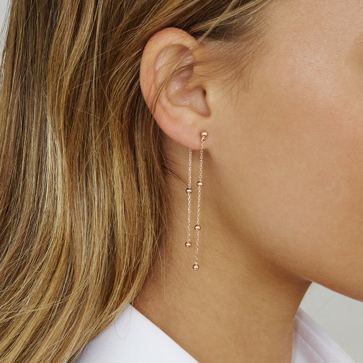 Chain Design Drop Earrings 7