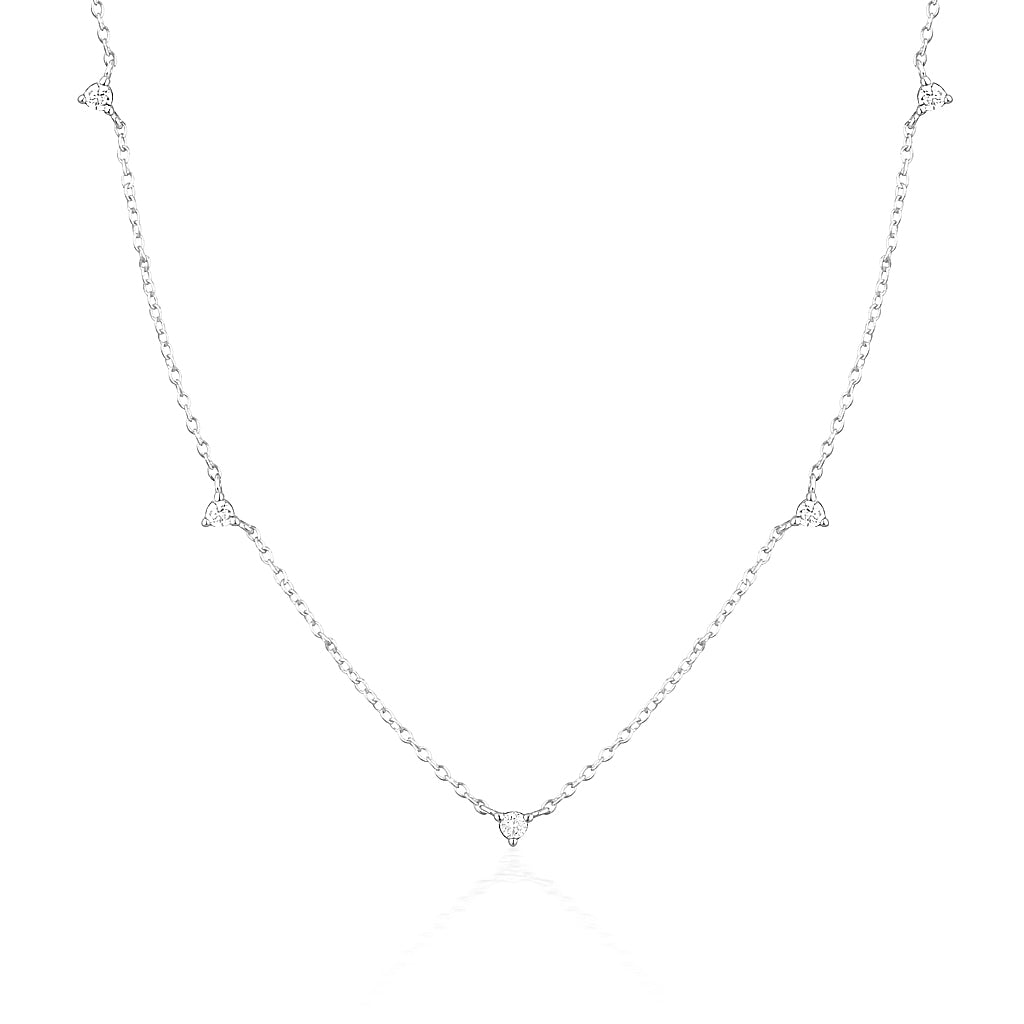 0.3 TCW Round Lab-Grown Diamond Gold Necklace