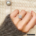 Load image into Gallery viewer, 0.7 ct Oval F- VS1 Diamond Halo & Pave Engagement Ring
