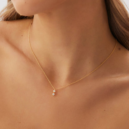 Elegant 0.2TCW Round Lab-Grown Diamond Pendant Necklace 9