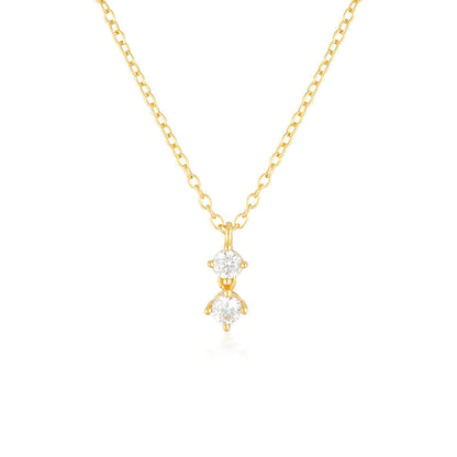 Elegant 0.2TCW Round Lab-Grown Diamond Pendant Necklace 16
