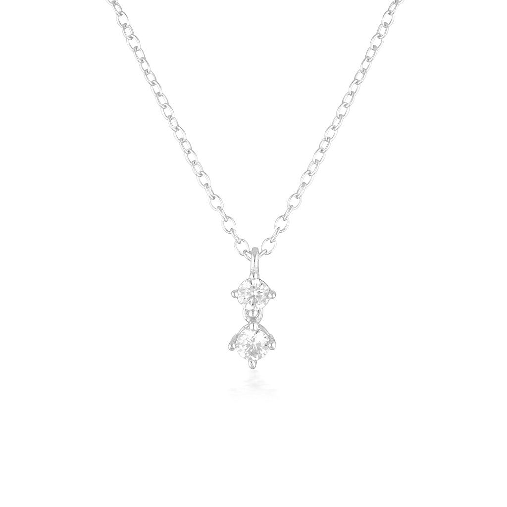 Elegant 0.2TCW Round Lab-Grown Diamond Pendant Necklace 15