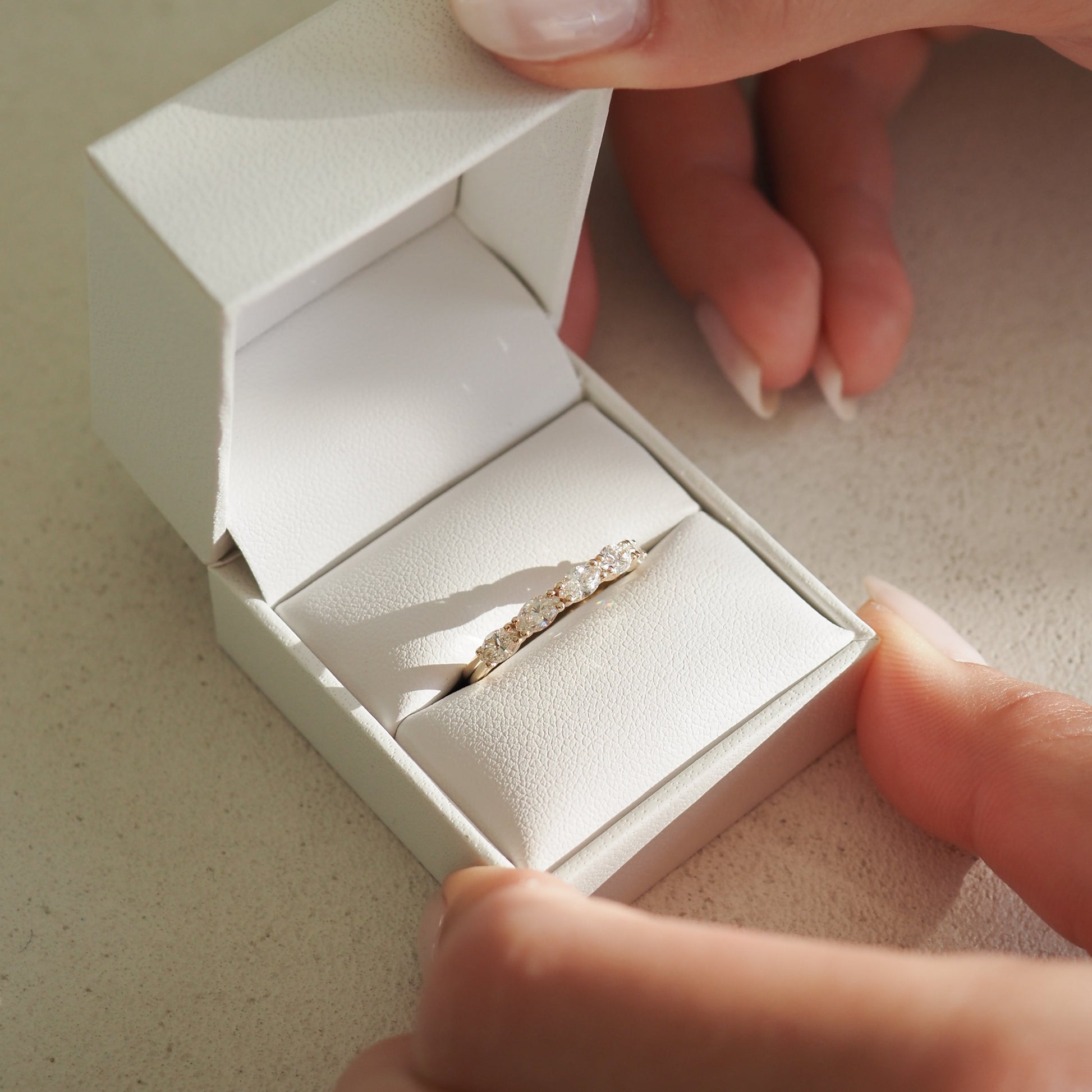 0.50 TCW Marquise Lab Grown Diamond Wedding Band 4