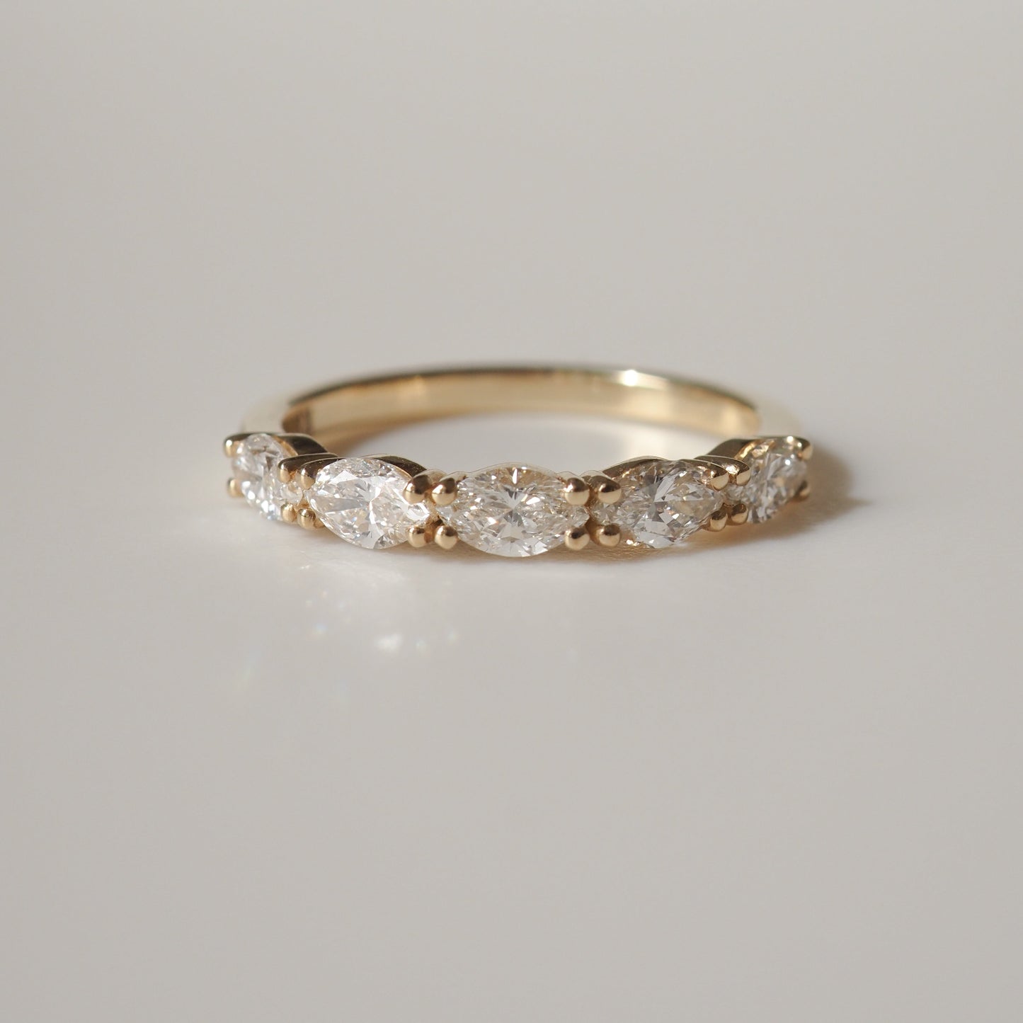 0.50 TCW Marquise Lab Grown Diamond Wedding Band 1