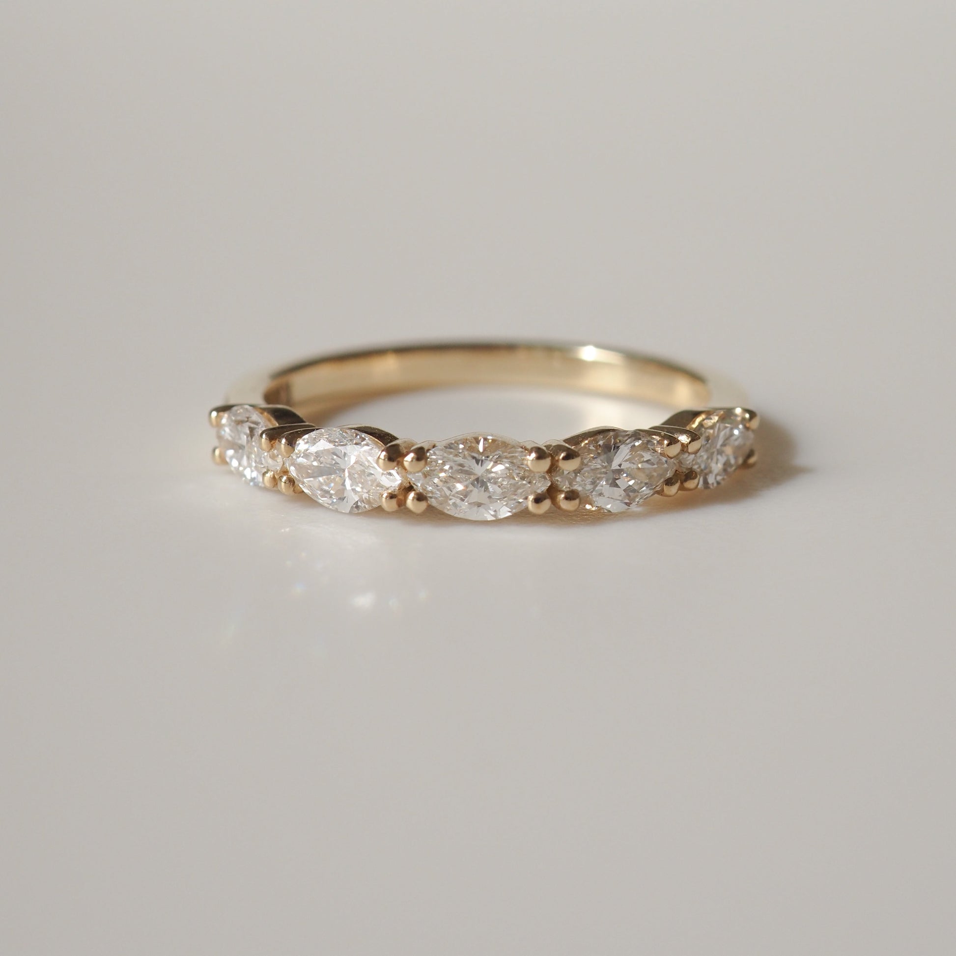 0.50 TCW Marquise Lab Grown Diamond Wedding Band 1